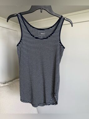 Sonoma Navy and White Striped Tank Size Small
